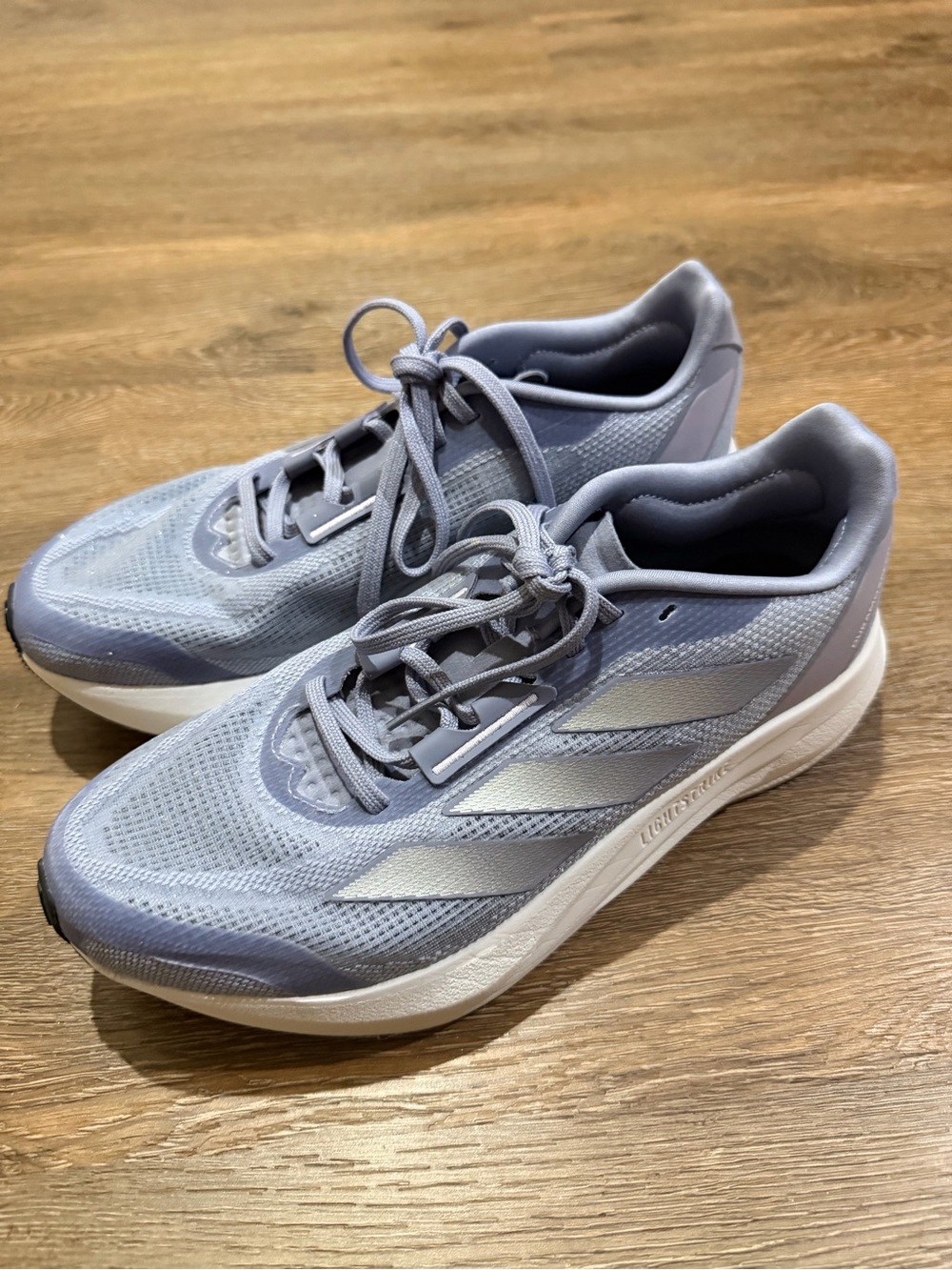 Adidas Duramo Speed Running Shoes Women’s 8.5 Silver Violet Lightstrike IE9681